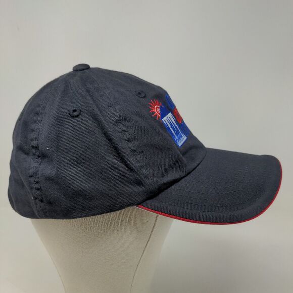 Port Authority Men's Strapback Hat Blue Embroidered Climate Control Company Logo - Picture 4 of 7